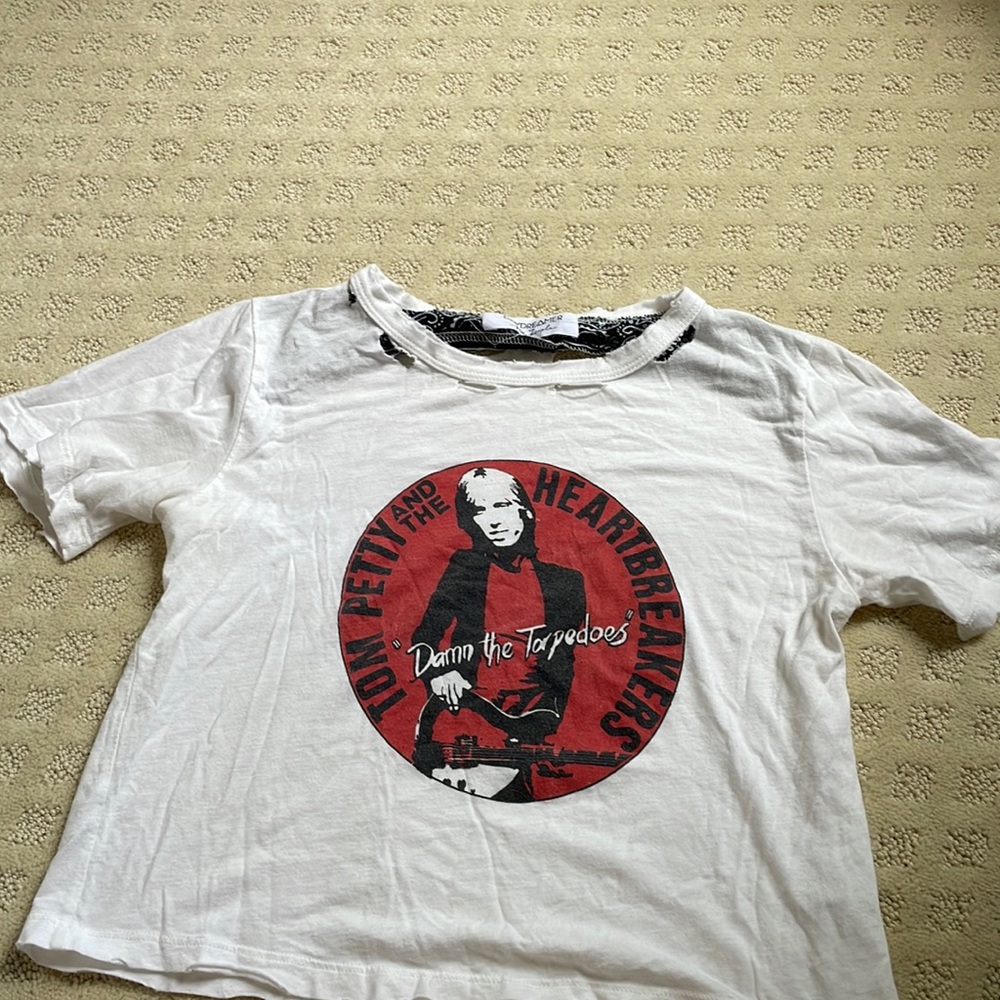 free people cropped tshirt size S